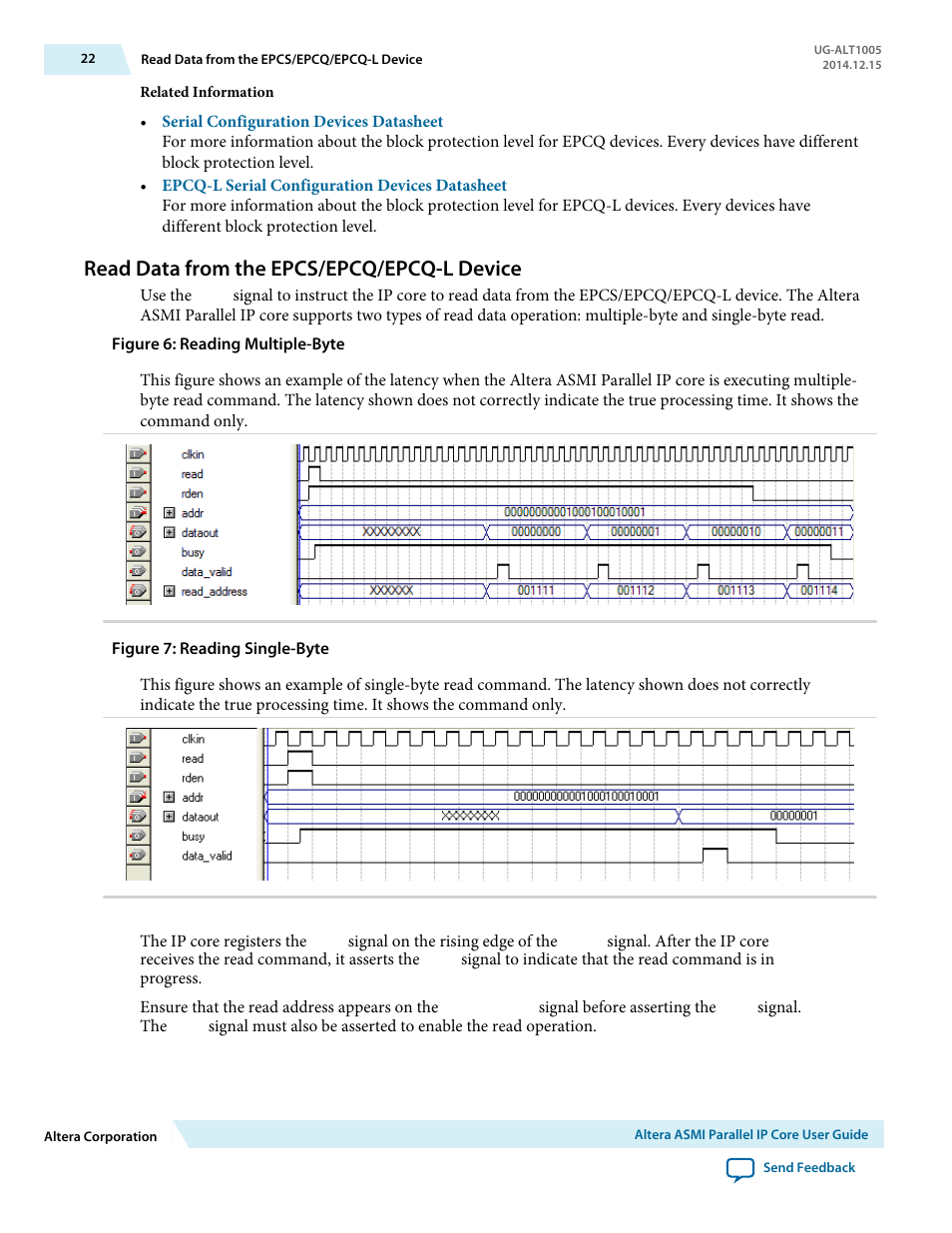 Read data from the epcs/epcq/epcq-l device | Altera Active Serial Memory Interface User Manual | Page 22 / 36