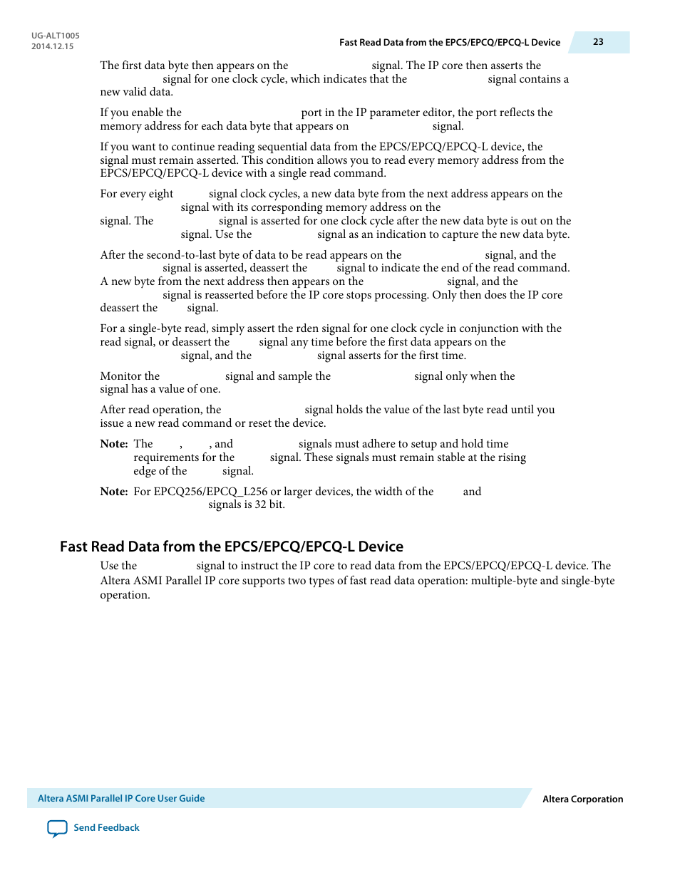 Fast read data from the epcs/epcq/epcq-l device | Altera Active Serial Memory Interface User Manual | Page 23 / 36