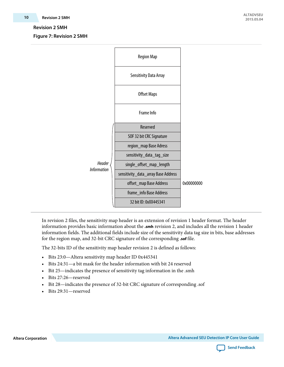 Revision 2 smh | Altera Advanced SEU Detection IP Core User Manual | Page 10 / 22