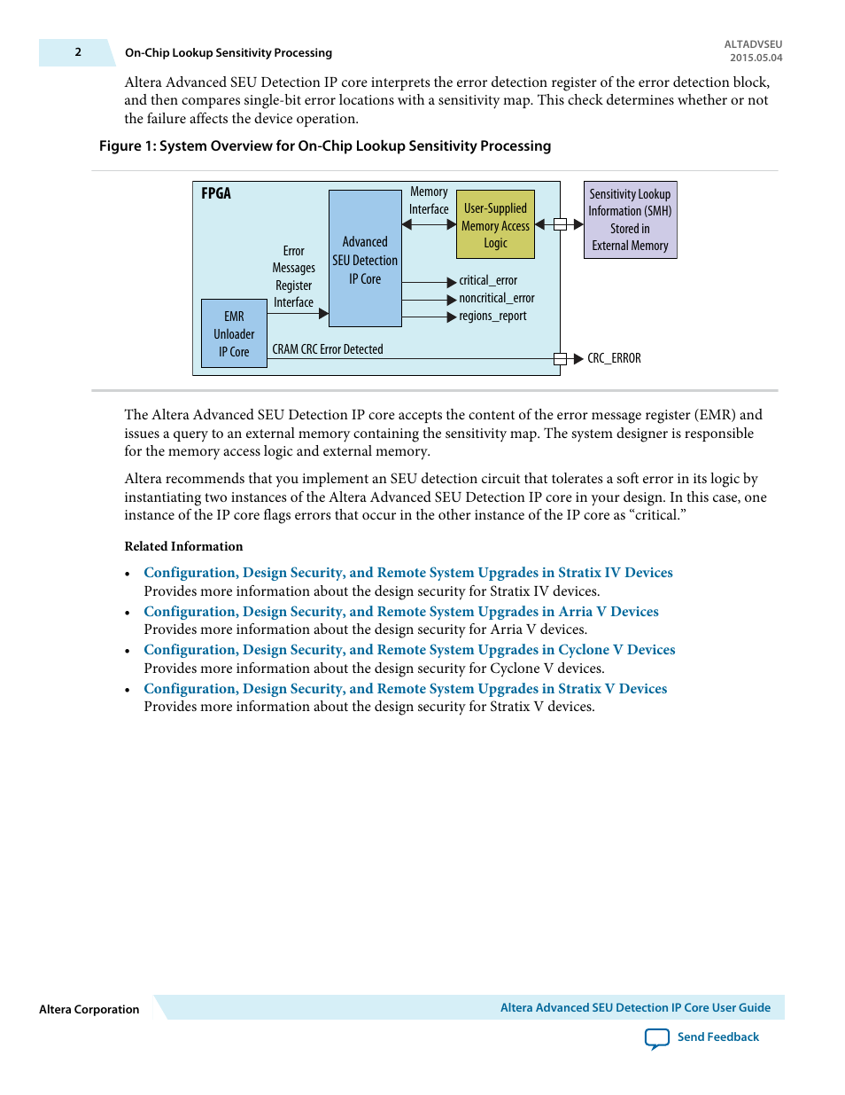 Altera Advanced SEU Detection IP Core User Manual | Page 2 / 22