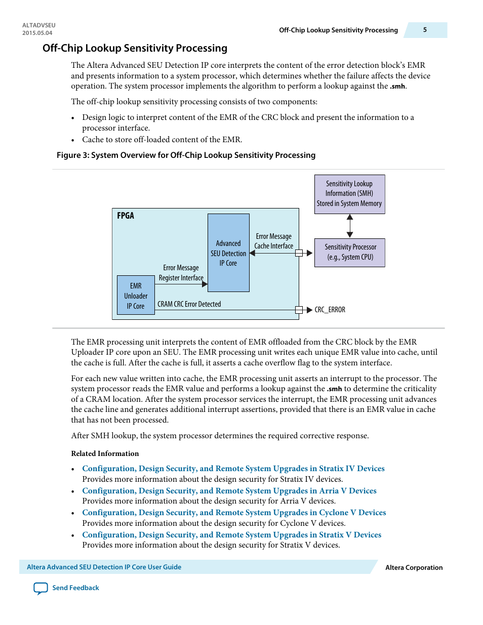 Off-chip lookup sensitivity processing | Altera Advanced SEU Detection IP Core User Manual | Page 5 / 22