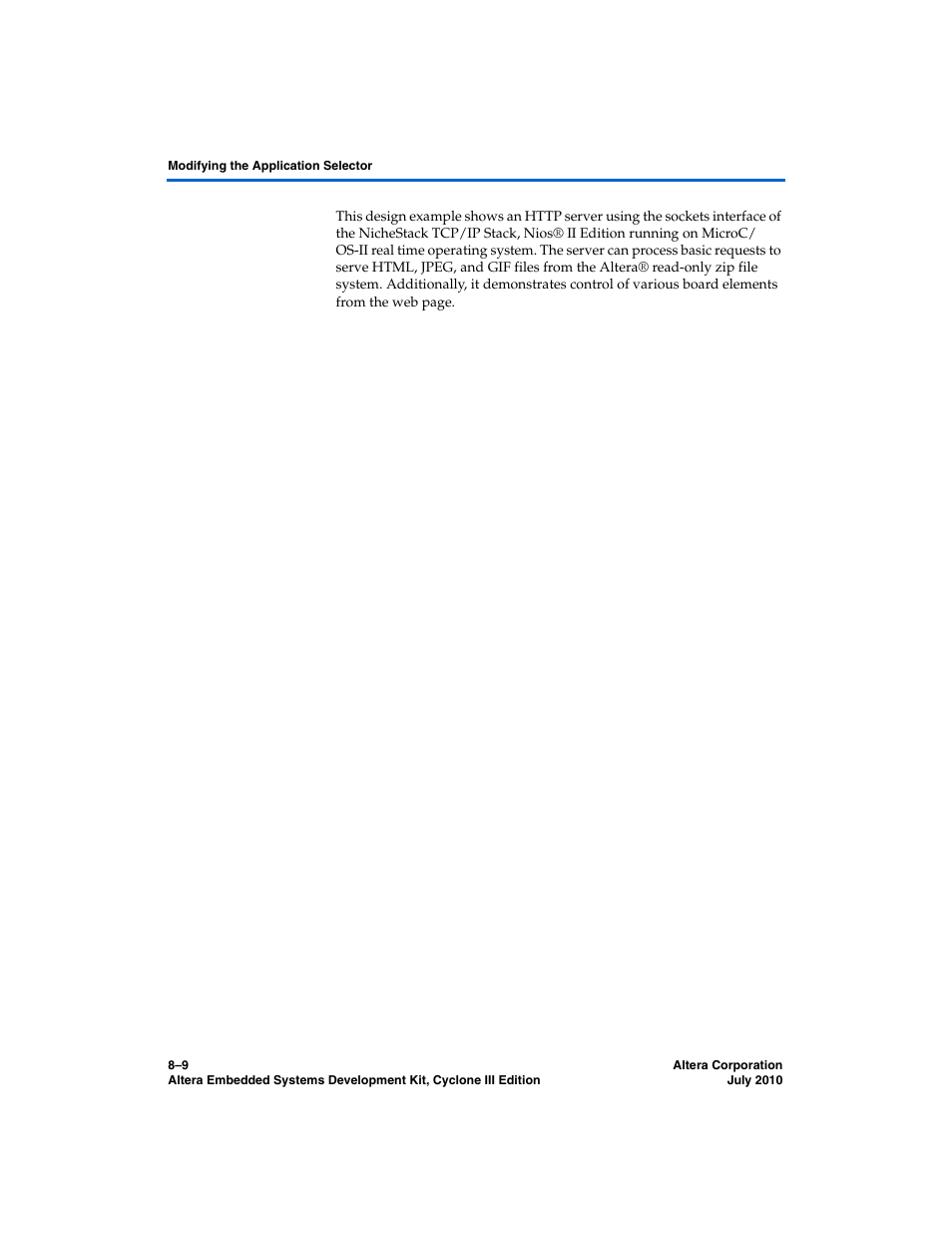 Altera Embedded Systems Development Kit, Cyclone III Edition User Manual | Page 57 / 82
