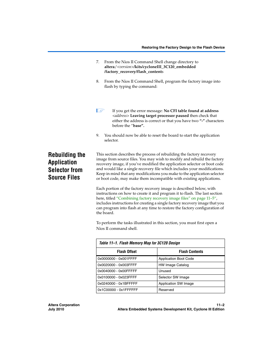 Altera Embedded Systems Development Kit, Cyclone III Edition User Manual | Page 70 / 82