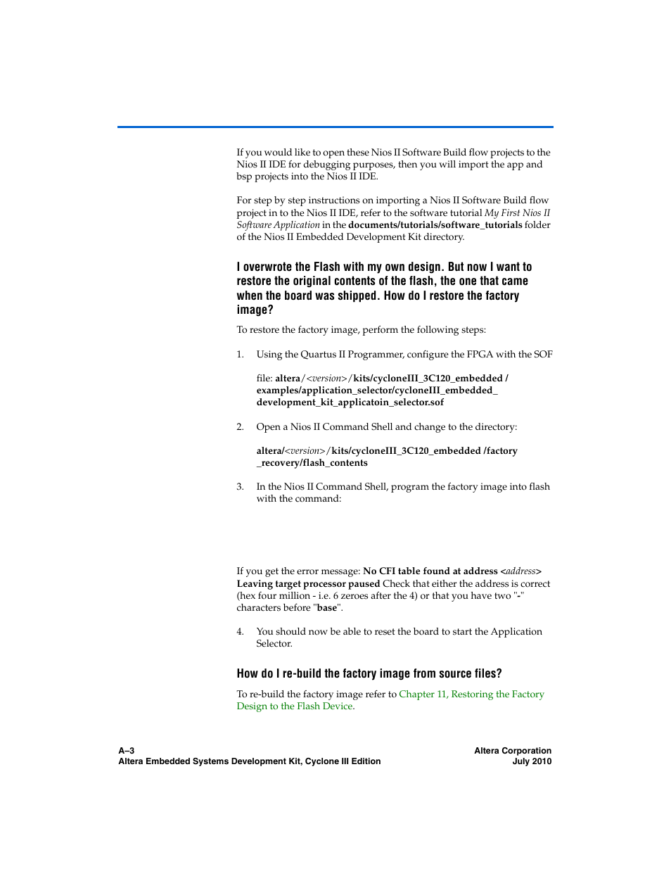 Altera Embedded Systems Development Kit, Cyclone III Edition User Manual | Page 77 / 82