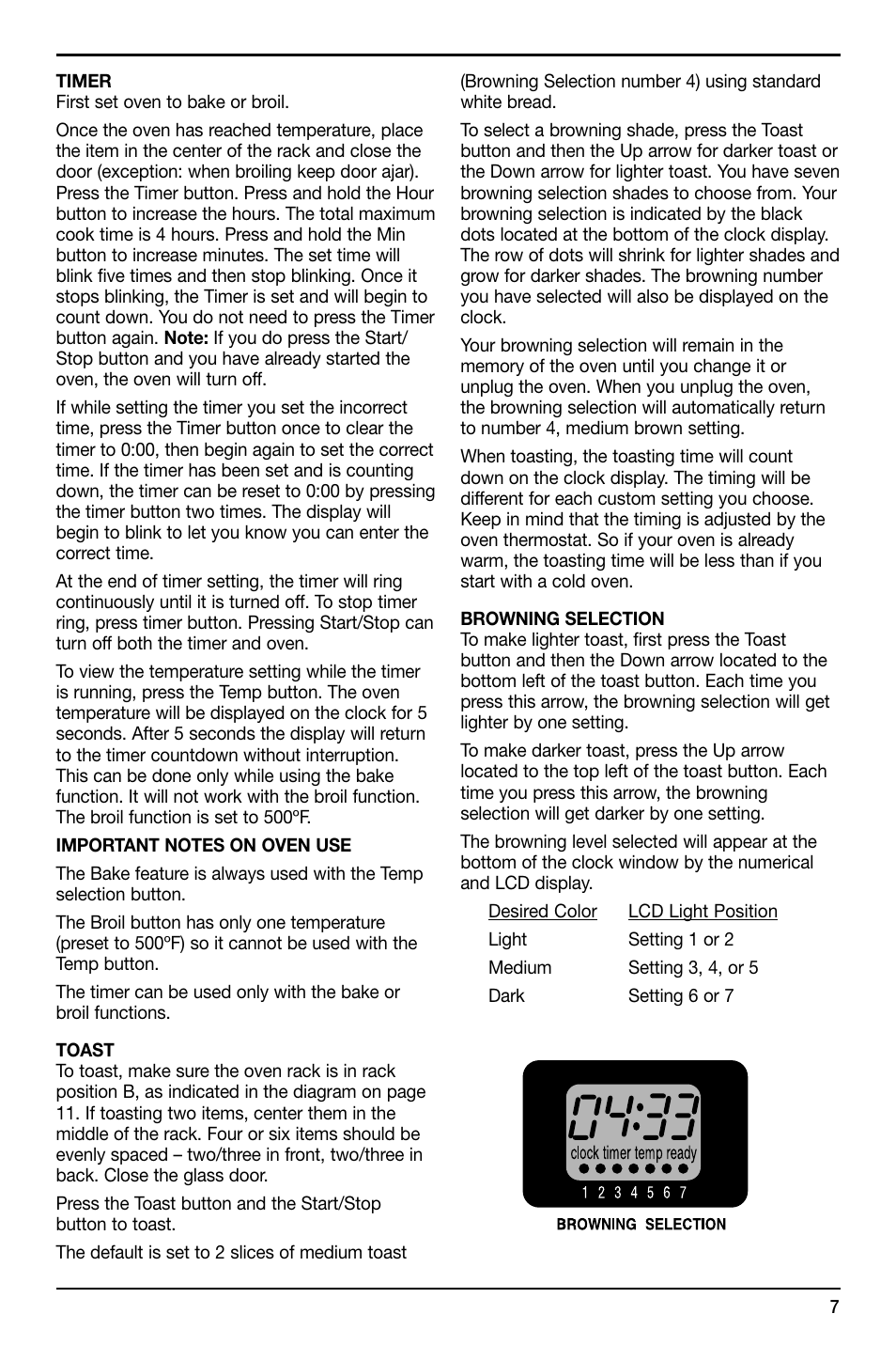 Cuisinart TOB-155 User Manual | Page 7 / 25