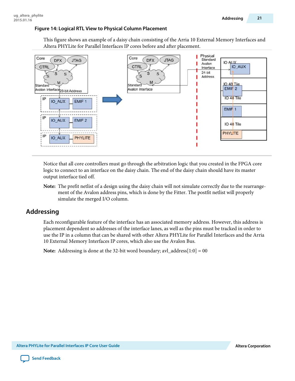 Addressing | Altera PHYLite User Manual | Page 21 / 61