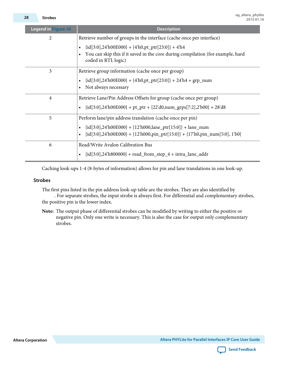 Strobes | Altera PHYLite User Manual | Page 28 / 61