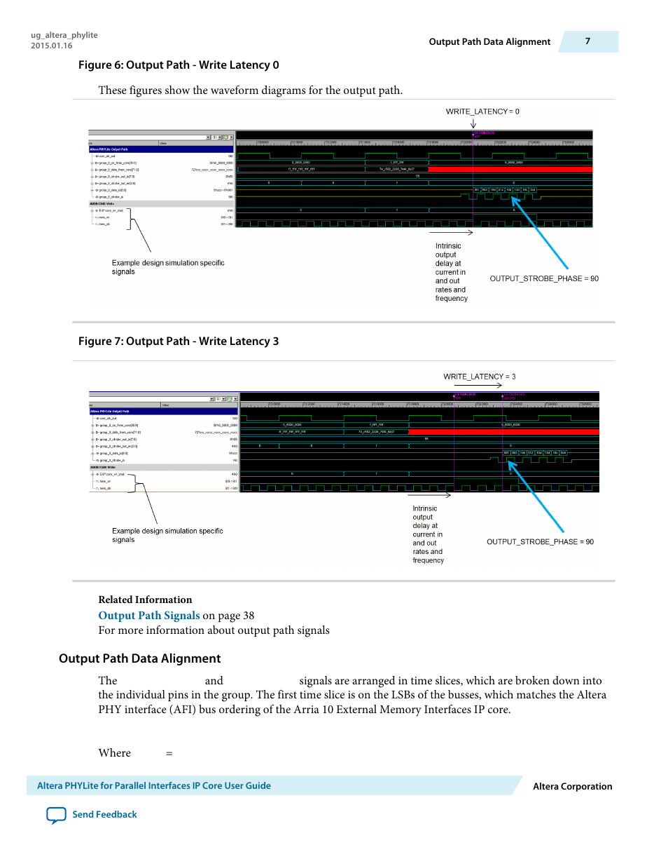 Output path data alignment | Altera PHYLite User Manual | Page 7 / 61