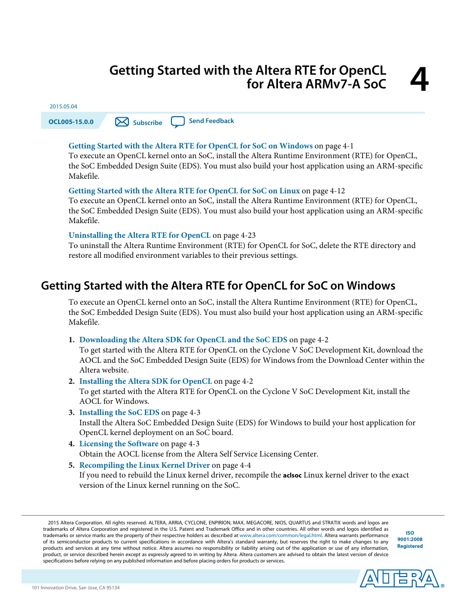 Altera RTE for OpenCL User Manual | Page 30 / 53