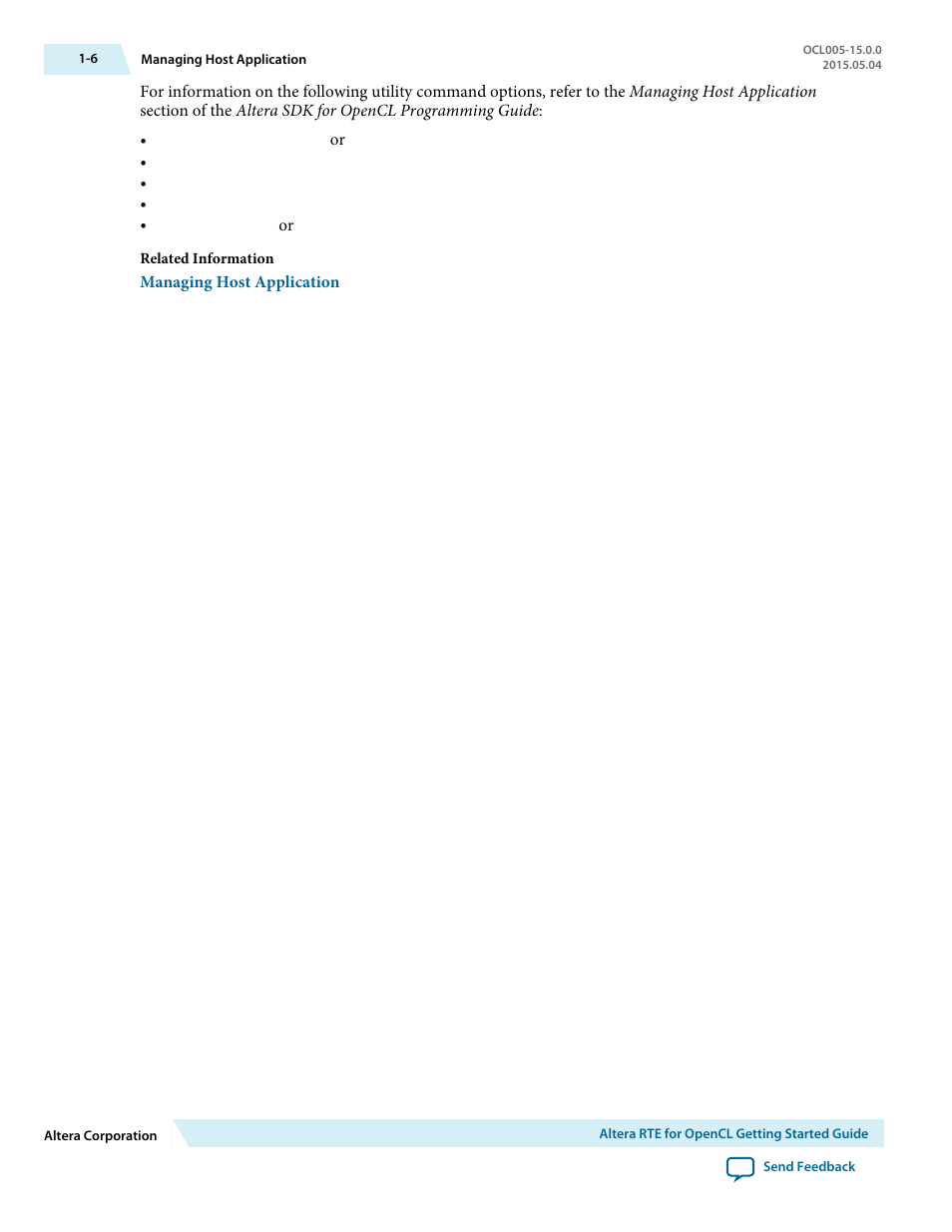 Altera RTE for OpenCL User Manual | Page 9 / 53