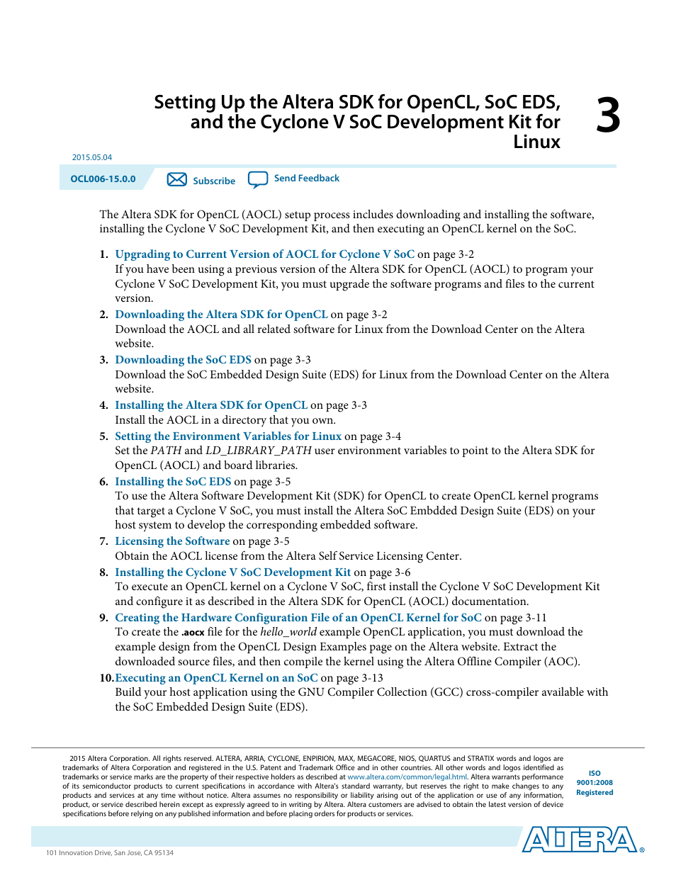 Development kit for linux -1 | Altera SDK for OpenCL Cyclone V SoC User Manual | Page 24 / 39