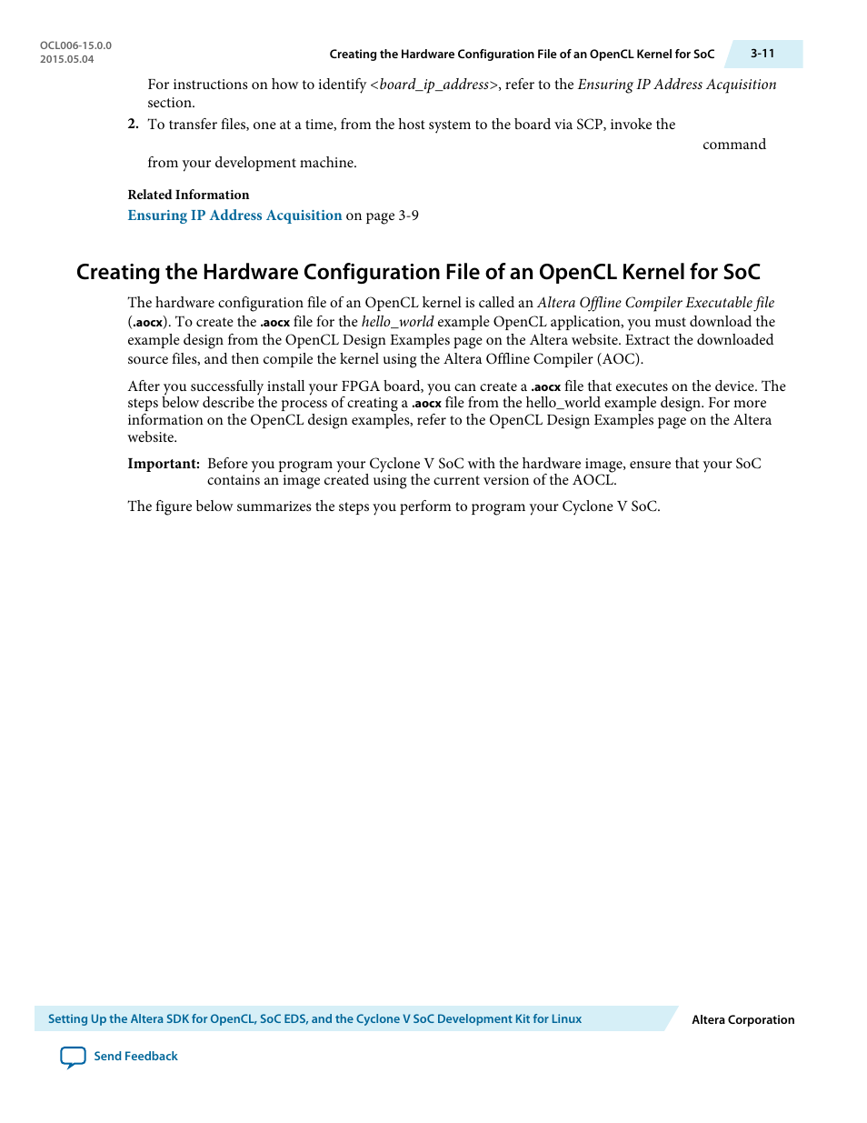 Altera SDK for OpenCL Cyclone V SoC User Manual | Page 34 / 39