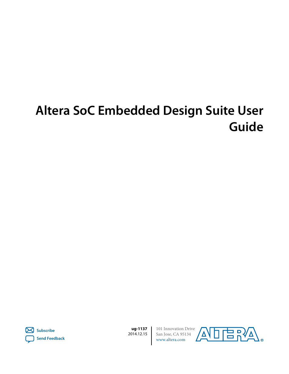 Altera SoC Embedded Design Suite User Manual | 207 pages