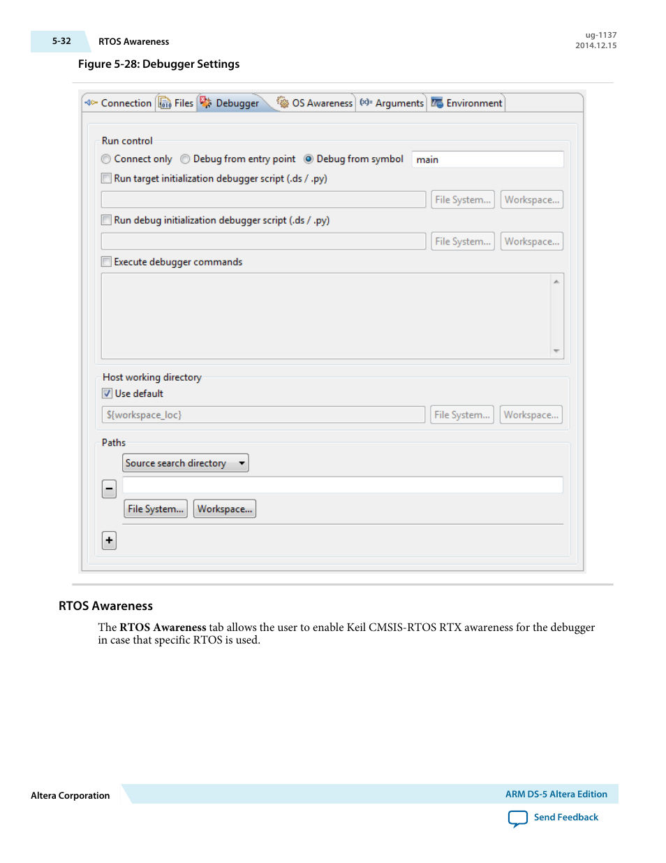 Rtos awareness | Altera SoC Embedded Design Suite User Manual | Page 157 / 207