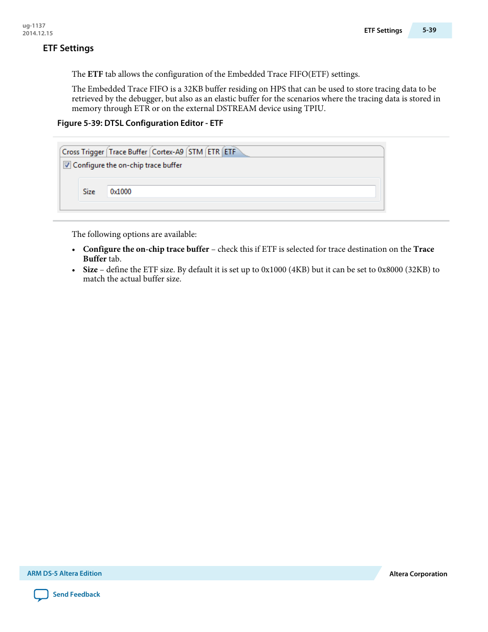 Etf settings | Altera SoC Embedded Design Suite User Manual | Page 164 / 207