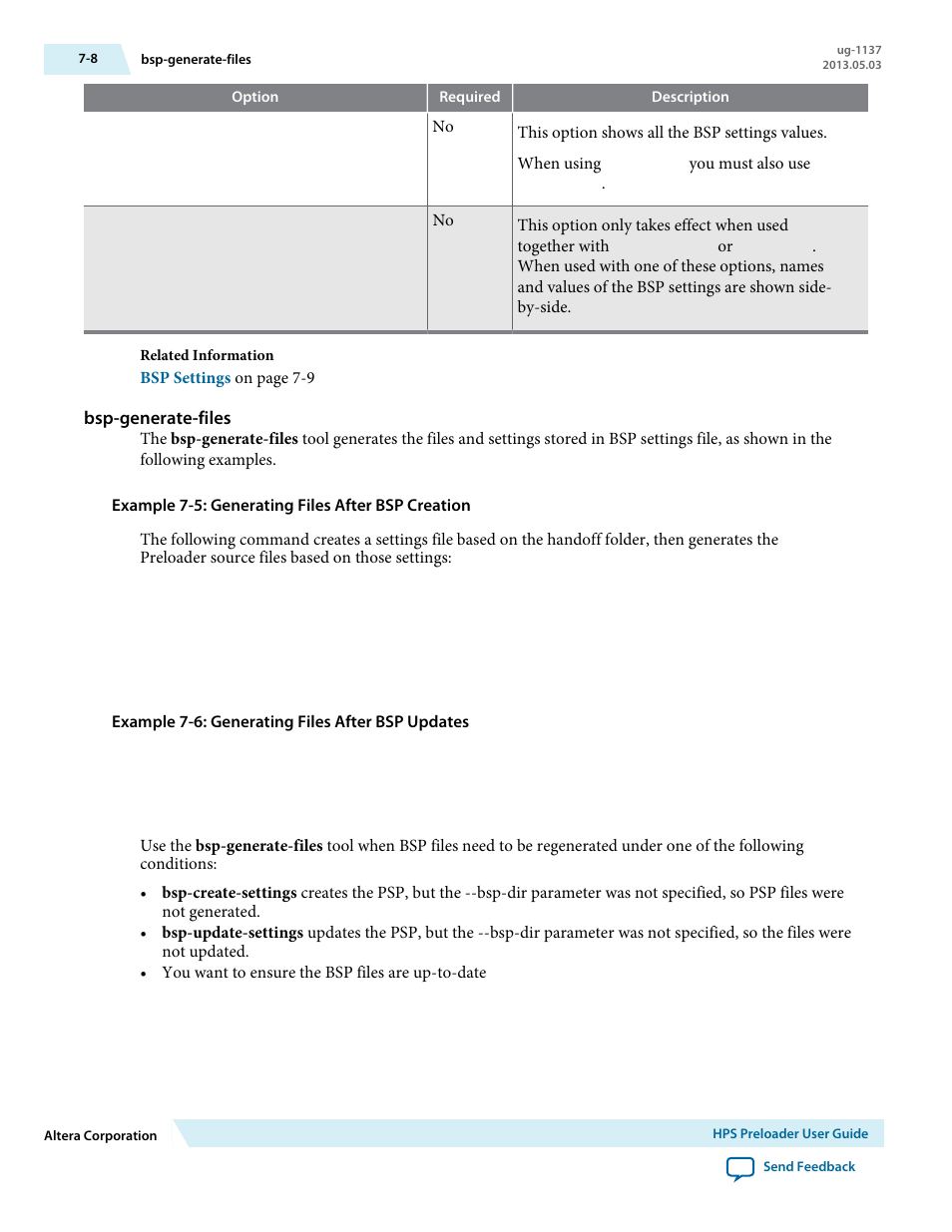 Bsp-generate-files | Altera SoC Embedded Design Suite User Manual | Page 173 / 207