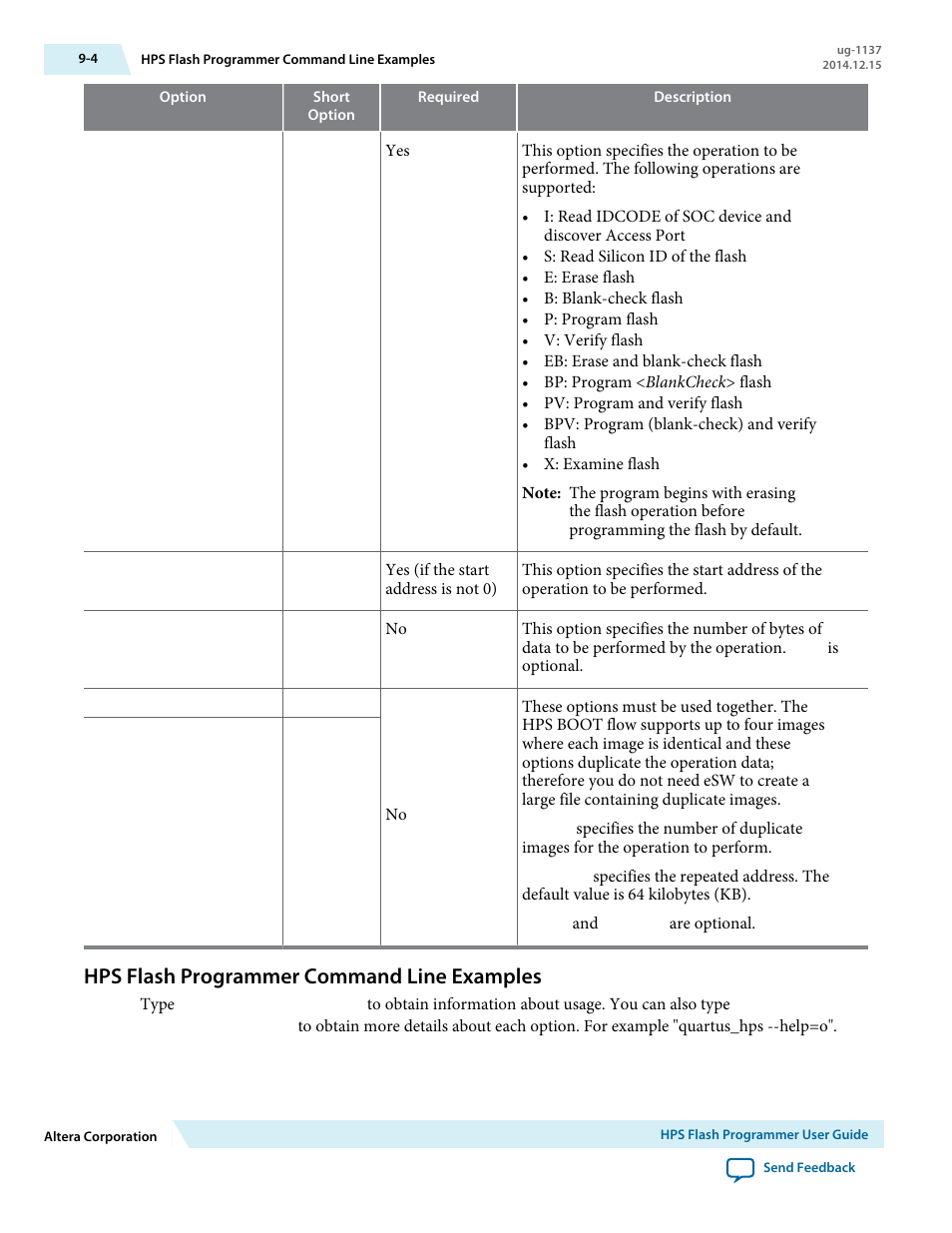 Hps flash programmer command line examples, Hps flash programmer command line examples -4 | Altera SoC Embedded Design Suite User Manual | Page 194 / 207