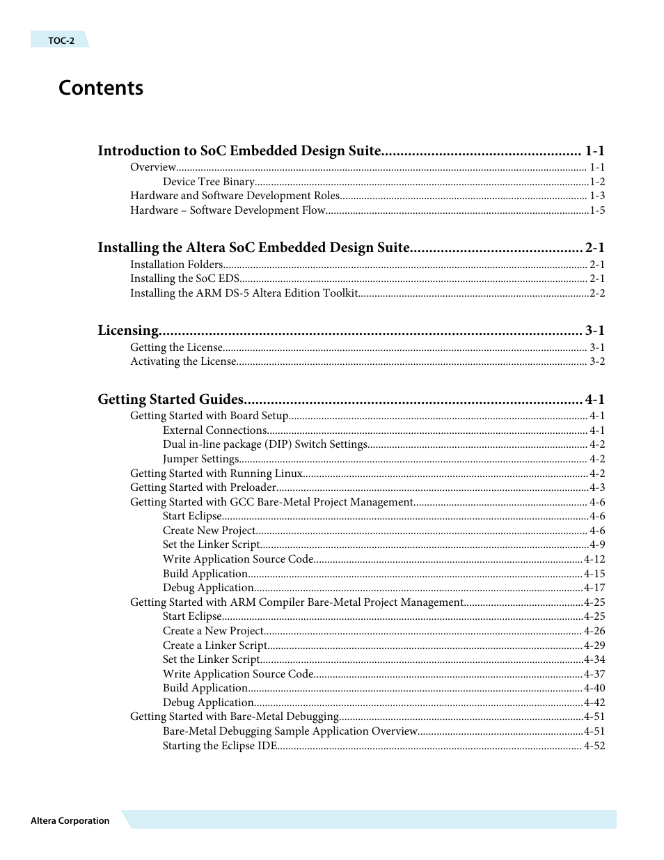Altera SoC Embedded Design Suite User Manual | Page 2 / 207