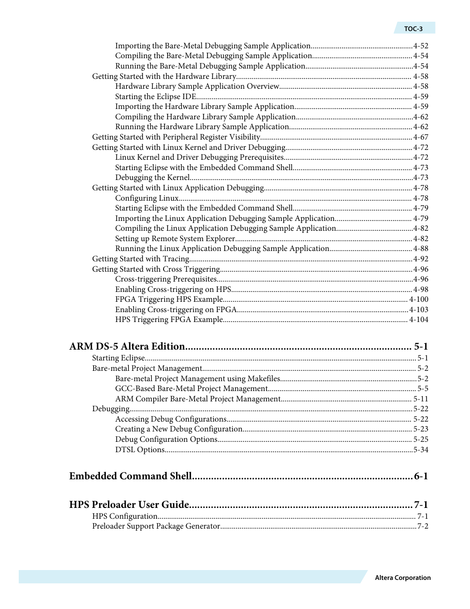 Arm ds-5 altera edition -1 | Altera SoC Embedded Design Suite User Manual | Page 3 / 207