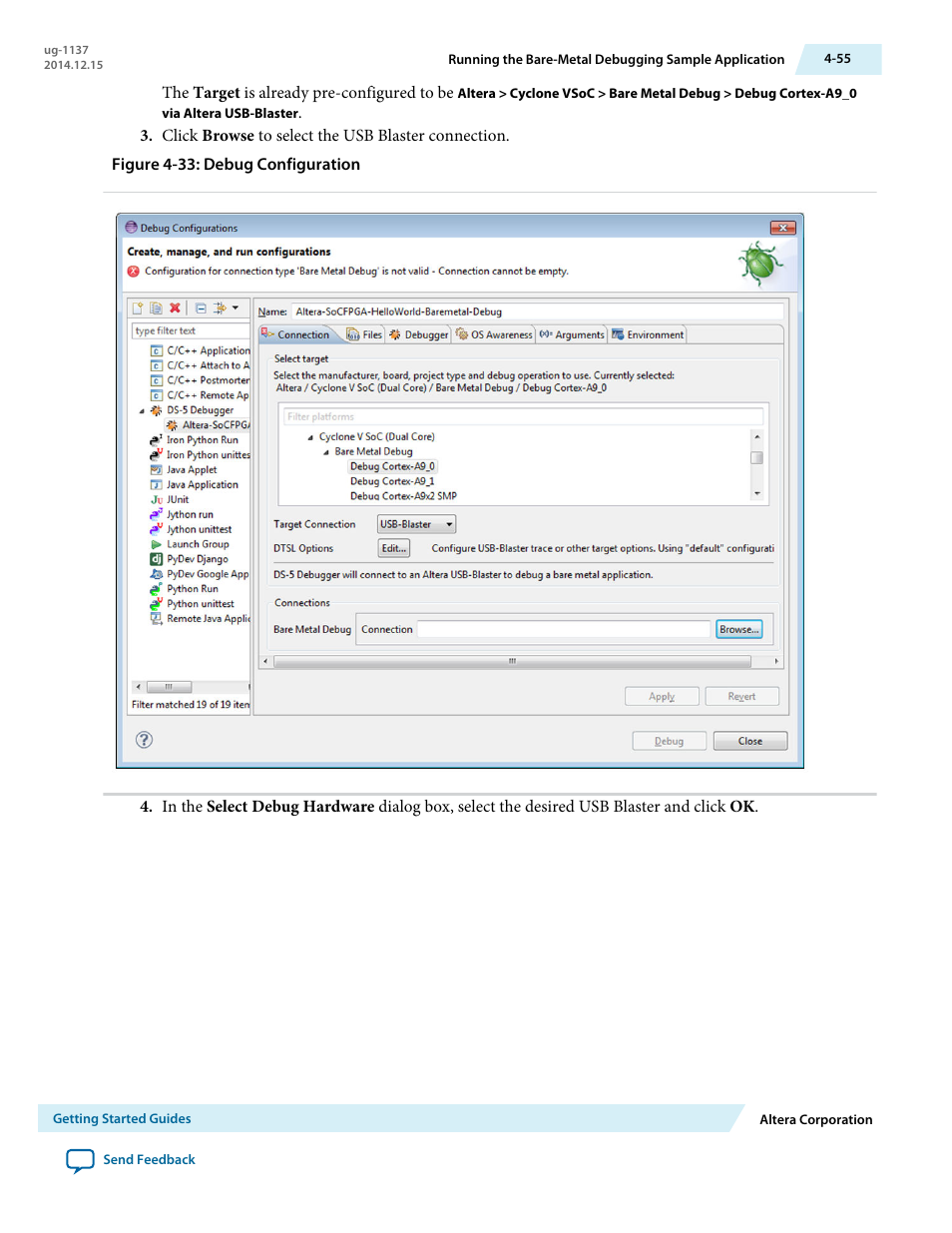 Altera SoC Embedded Design Suite User Manual | Page 74 / 207