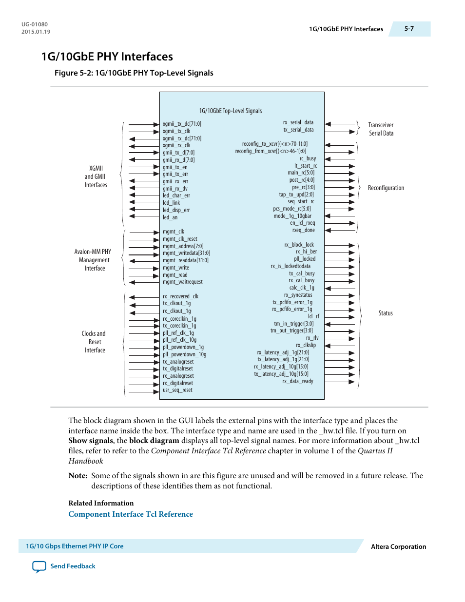 1g/10gbe phy interfaces, 1g/10gbe phy interfaces -7 | Altera Transceiver PHY IP Core User Manual | Page 116 / 702