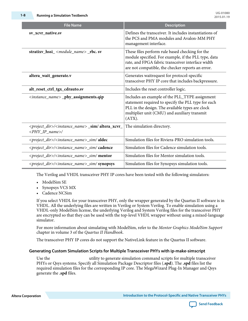 Altera Transceiver PHY IP Core User Manual | Page 19 / 702