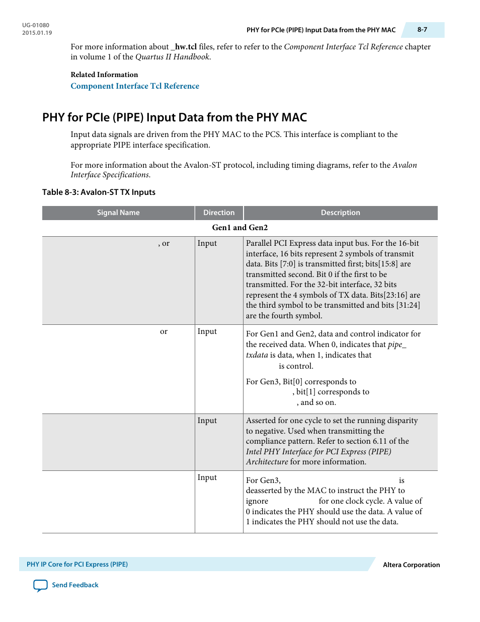 Phy for pcie (pipe) input data from the phy mac, Phy for pcie (pipe) input data from the phy mac -7 | Altera Transceiver PHY IP Core User Manual | Page 195 / 702