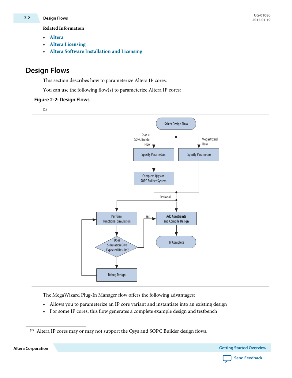 Design flows, Design flows -2 | Altera Transceiver PHY IP Core User Manual | Page 22 / 702
