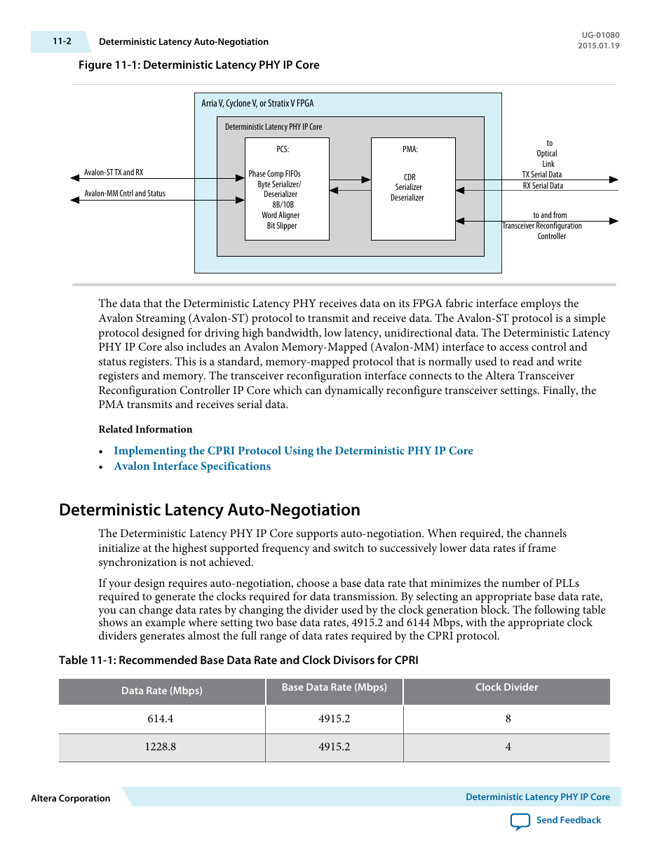 Deterministic latency auto-negotiation, Deterministic latency auto-negotiation -2 | Altera Transceiver PHY IP Core User Manual | Page 270 / 702