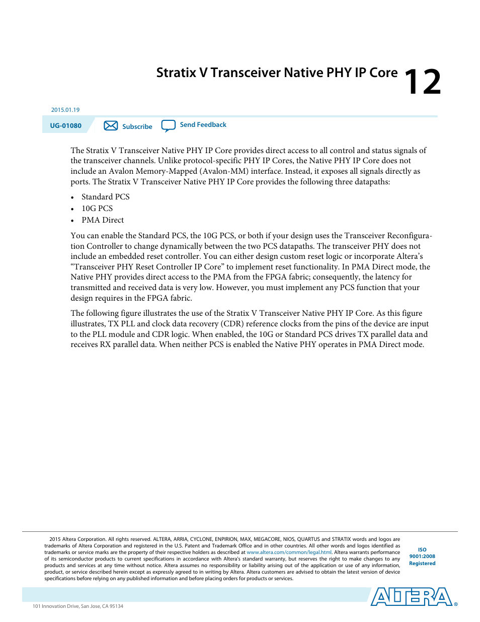 Stratix v transceiver native phy ip core, Stratix v transceiver native phy ip core -1 | Altera Transceiver PHY IP Core User Manual | Page 299 / 702