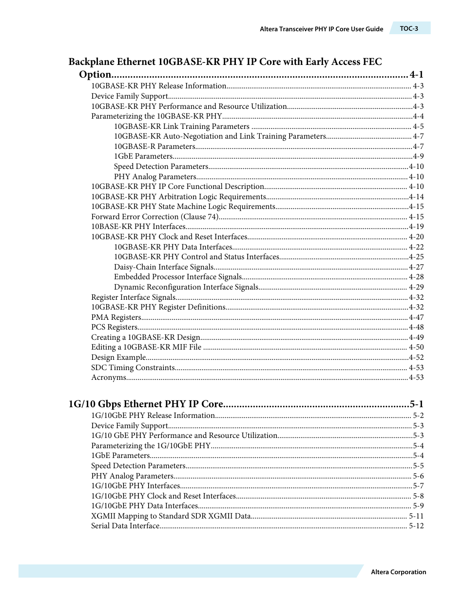 1g/10 gbps ethernet phy ip core -1 | Altera Transceiver PHY IP Core User Manual | Page 3 / 702