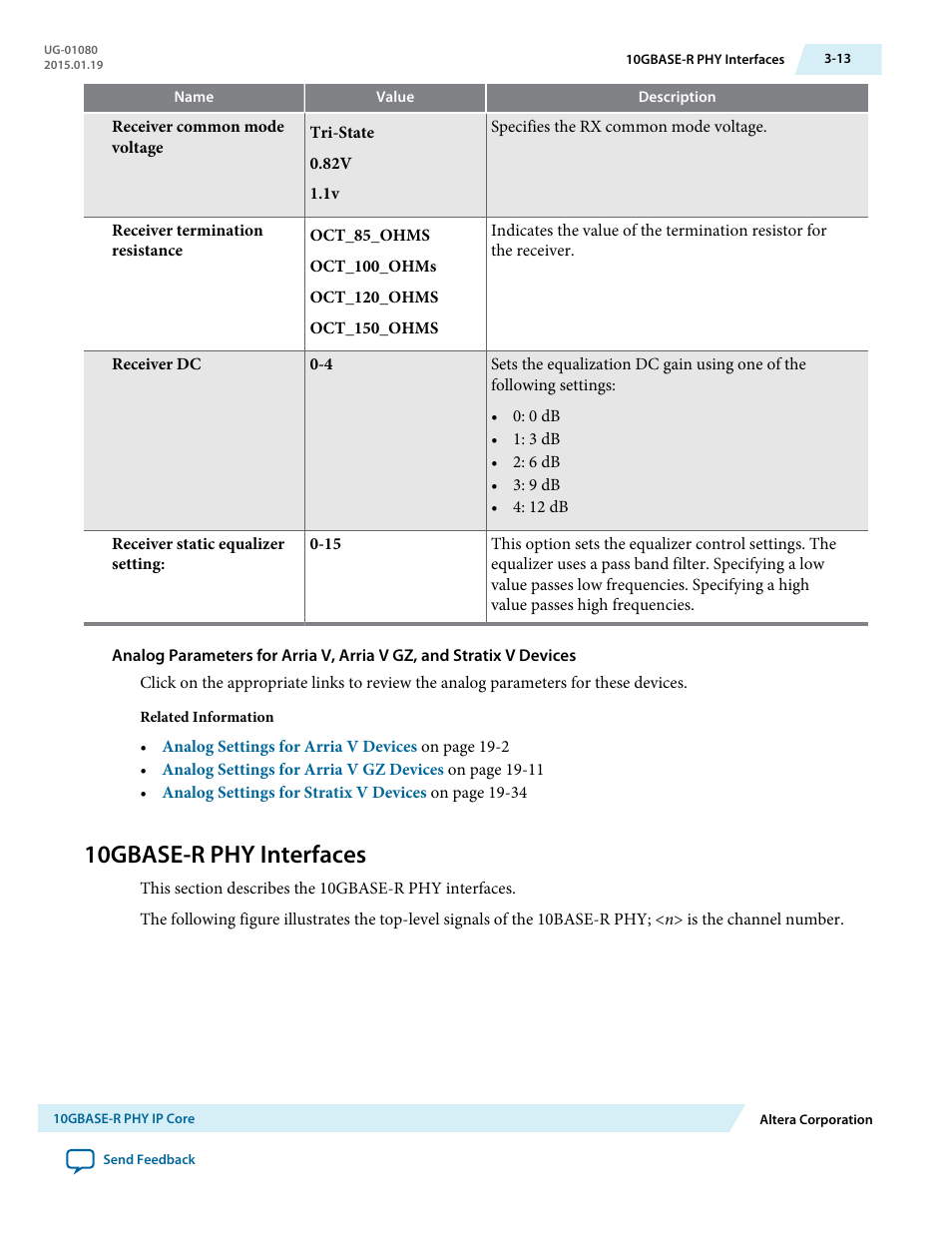 10gbase-r phy interfaces, 10gbase-r phy interfaces -13 | Altera Transceiver PHY IP Core User Manual | Page 37 / 702