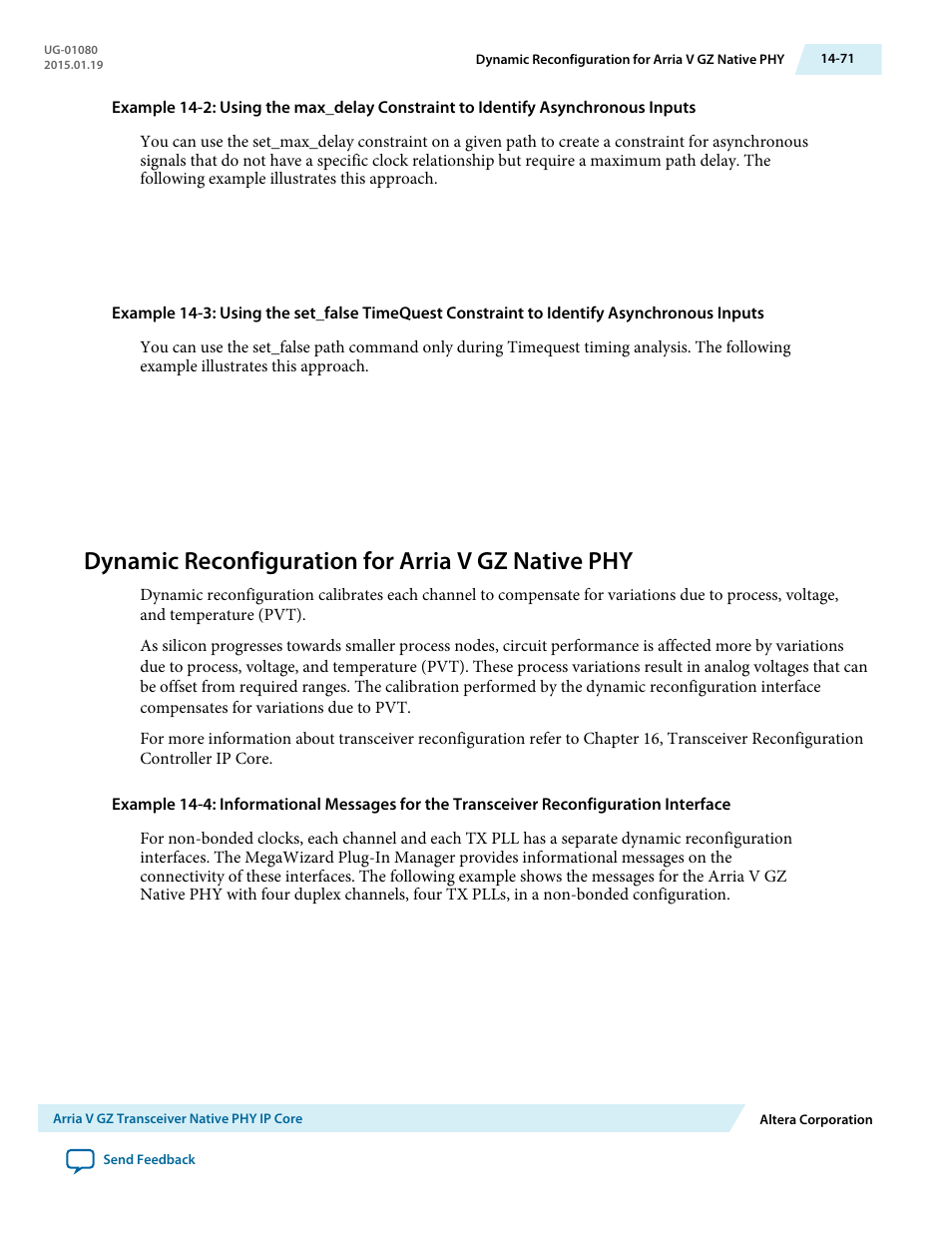 Dynamic reconfiguration for arria v gz native phy | Altera Transceiver PHY IP Core User Manual | Page 482 / 702