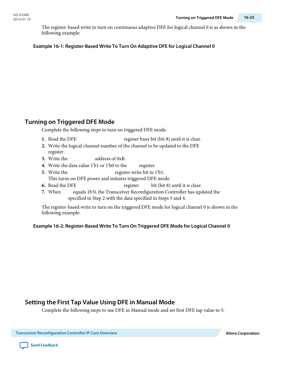 Turning on triggered dfe mode, Turning on triggered dfe mode -23 | Altera Transceiver PHY IP Core User Manual | Page 540 / 702