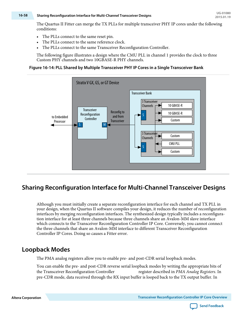 Loopback modes, Loopback modes -58 | Altera Transceiver PHY IP Core User Manual | Page 575 / 702