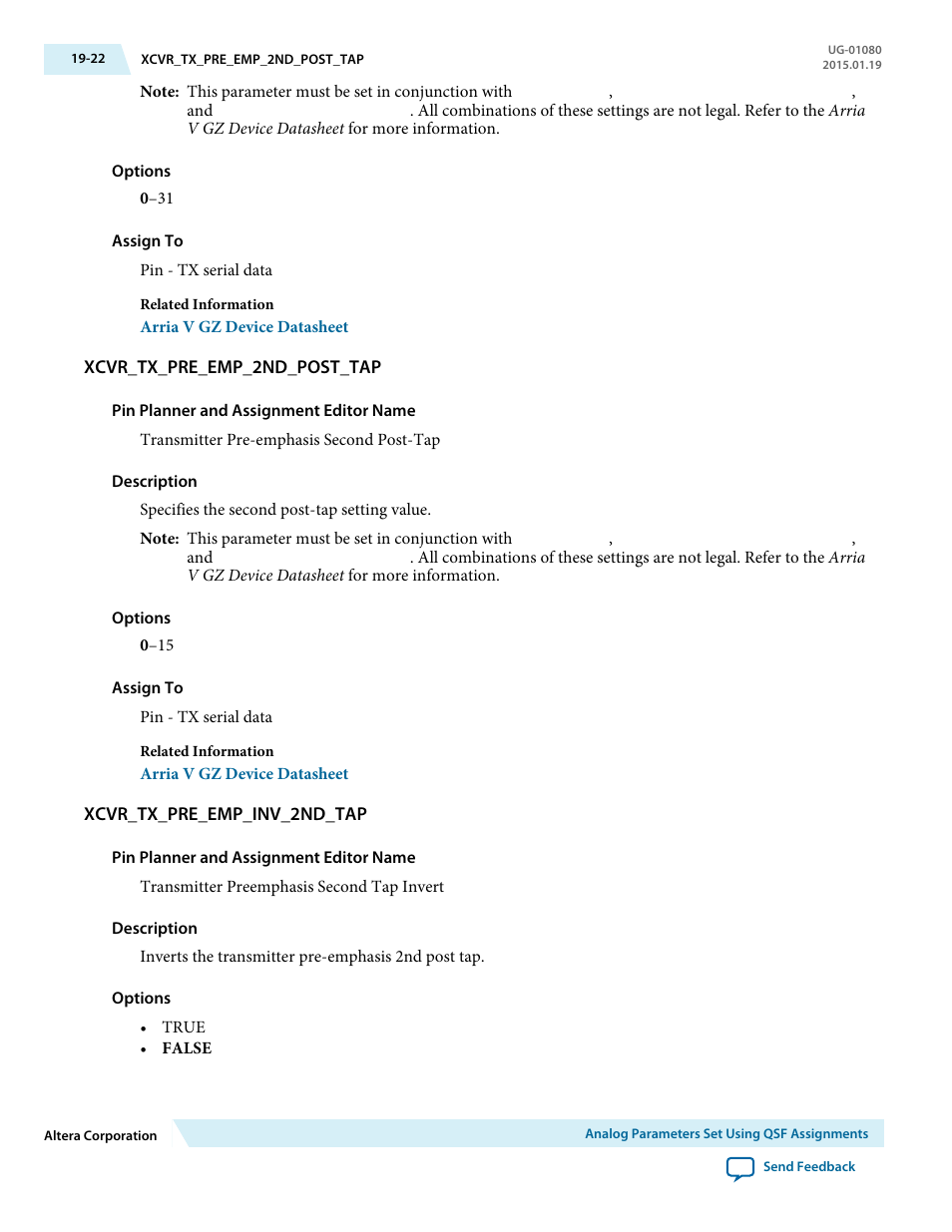 Xcvr_tx_pre_emp_2nd_post_tap, Xcvr_tx_pre_emp_inv_2nd_tap | Altera Transceiver PHY IP Core User Manual | Page 616 / 702