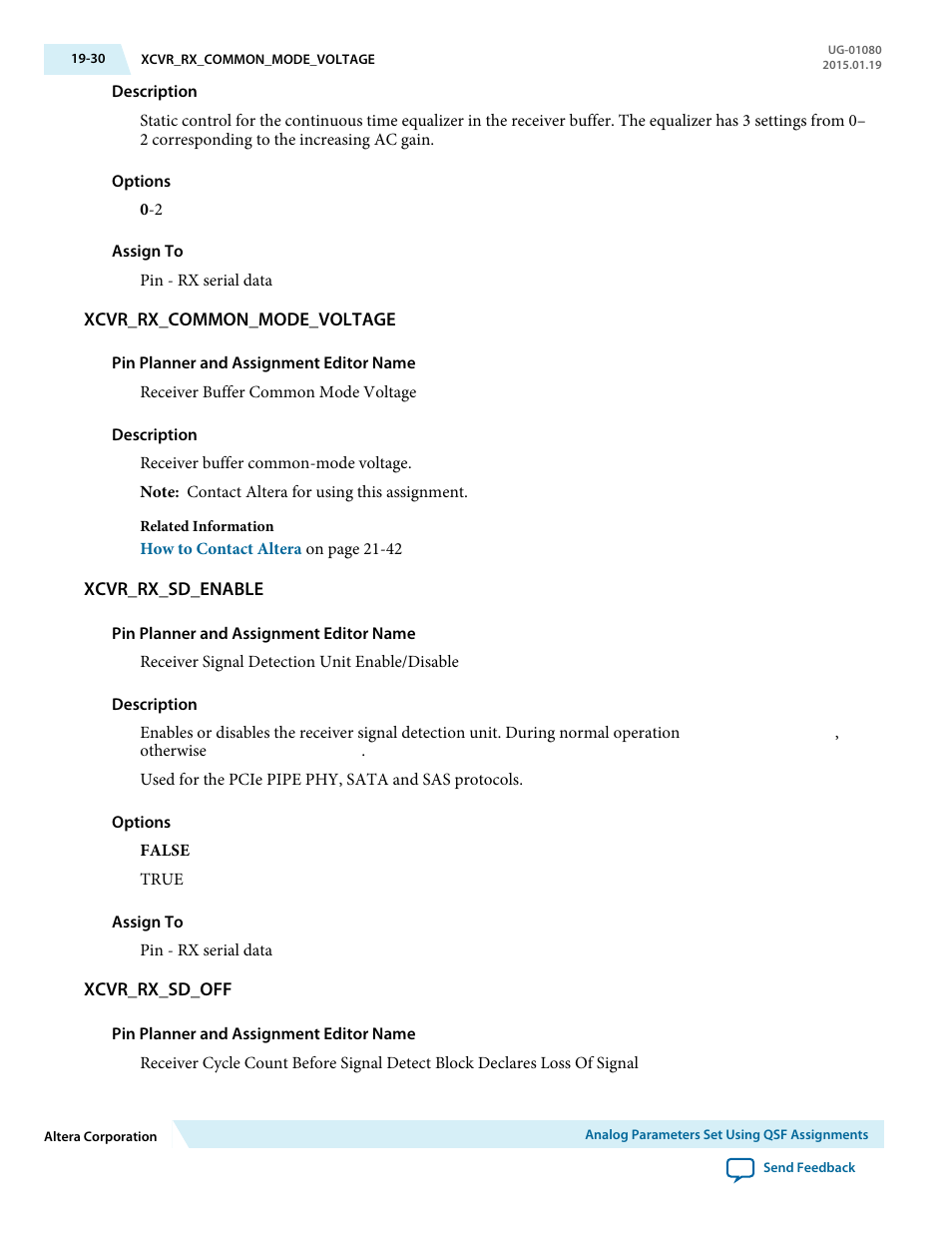 Xcvr_rx_common_mode_voltage, Xcvr_rx_sd_enable, Xcvr_rx_sd_off | Altera Transceiver PHY IP Core User Manual | Page 624 / 702