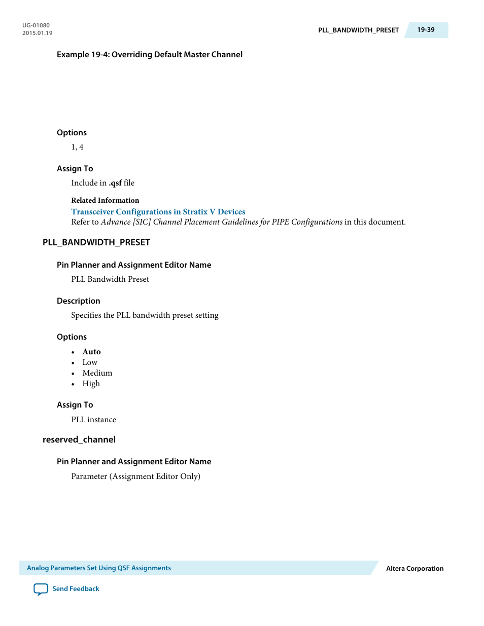 Pll_bandwidth_preset, Reserved_channel | Altera Transceiver PHY IP Core User Manual | Page 633 / 702