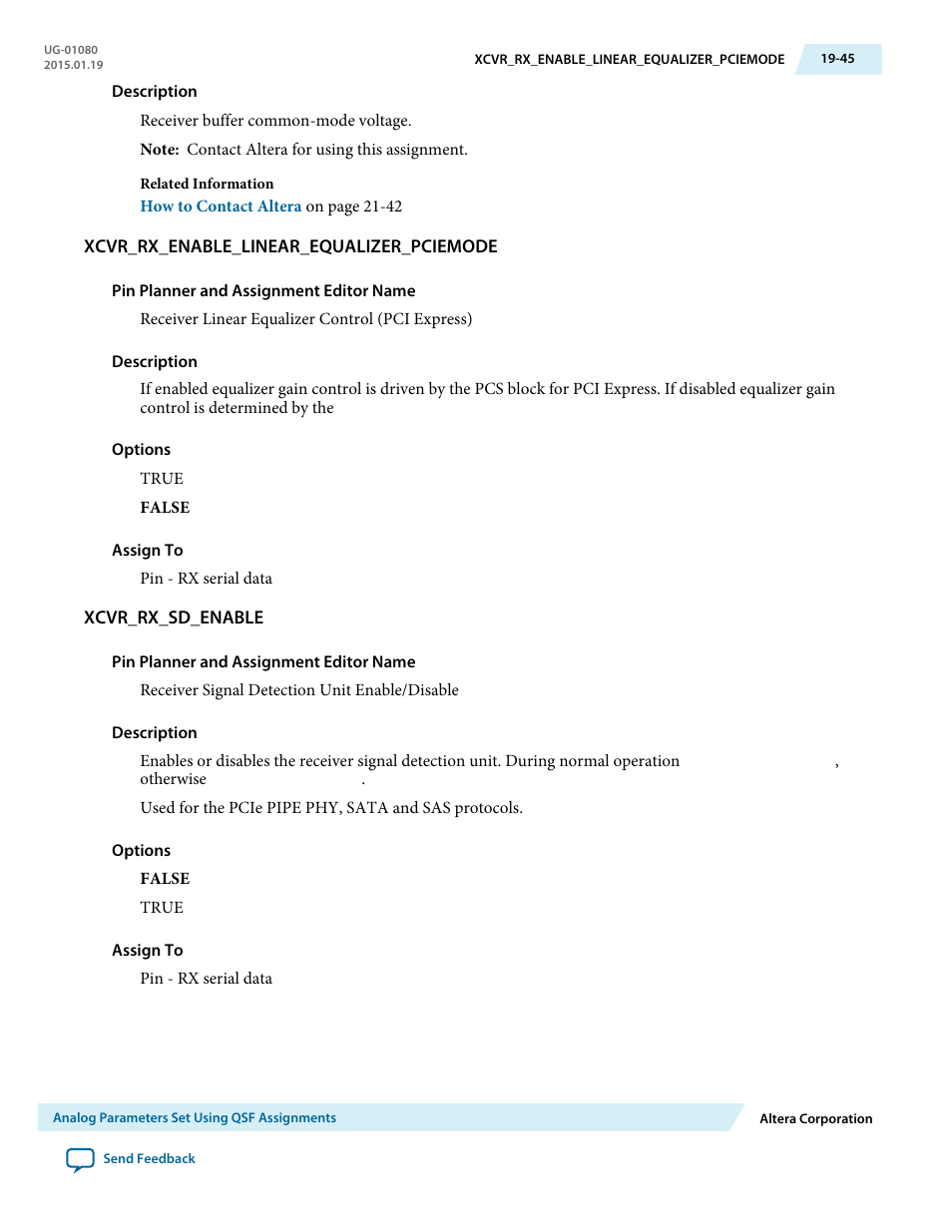 Xcvr_rx_enable_linear_equalizer_pciemode, Xcvr_rx_sd_enable | Altera Transceiver PHY IP Core User Manual | Page 639 / 702