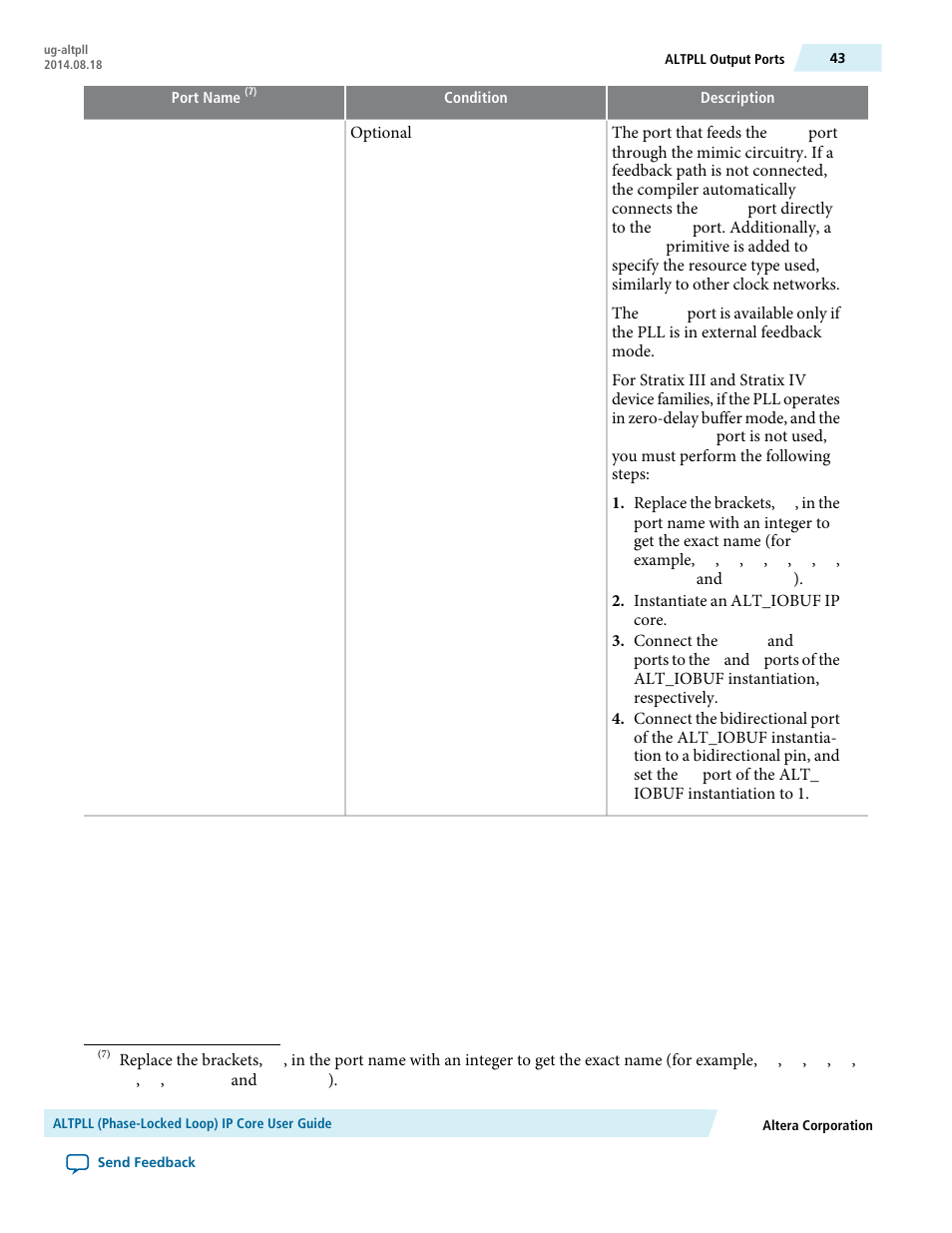 Altera ALTPLL (Phase-Locked Loop) IP Core User Manual | Page 43 / 69