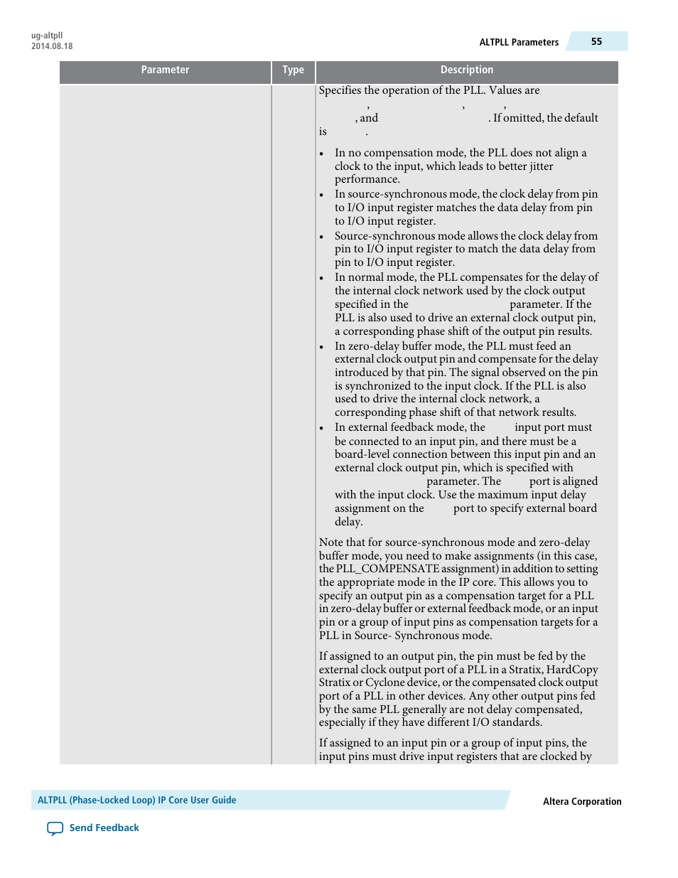 Altera ALTPLL (Phase-Locked Loop) IP Core User Manual | Page 55 / 69
