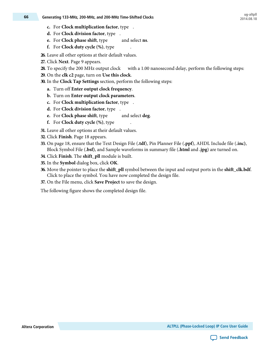 Altera ALTPLL (Phase-Locked Loop) IP Core User Manual | Page 66 / 69