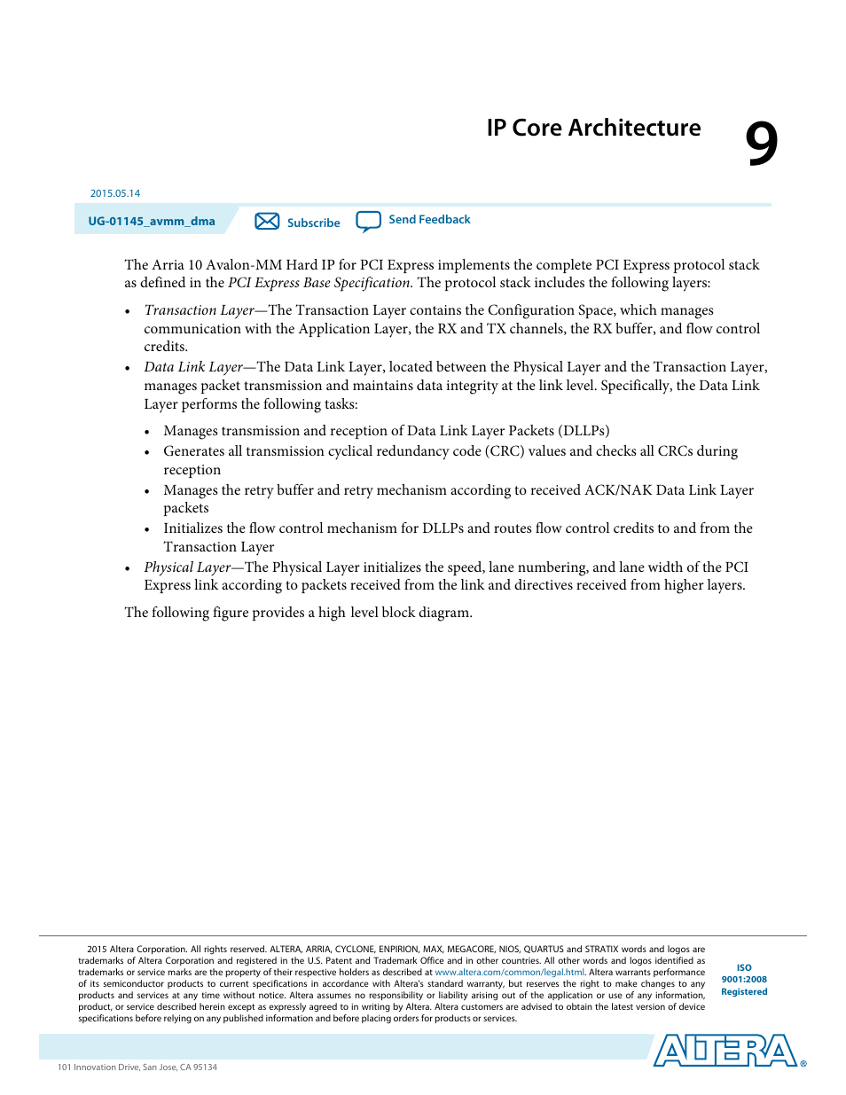 Ip core architecture, Ip core architecture -1 | Altera Arria 10 Avalon-MM DMA User Manual | Page 113 / 133