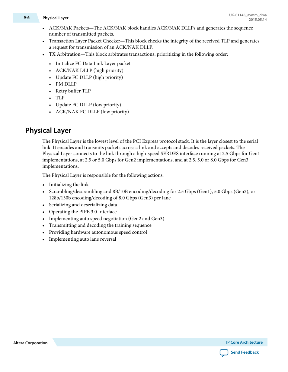 Physical layer, Physical layer -6 | Altera Arria 10 Avalon-MM DMA User Manual | Page 118 / 133