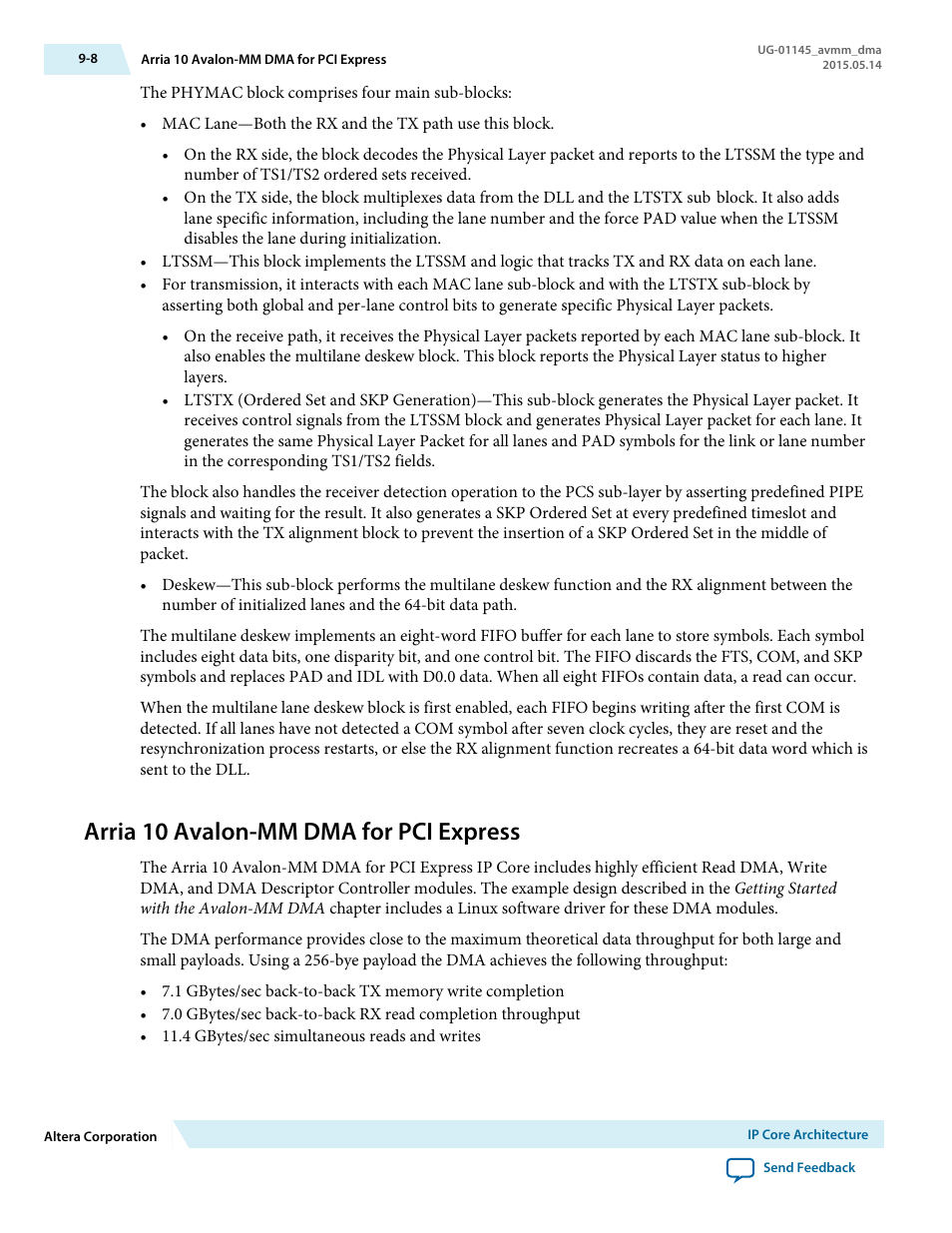 Arria 10 avalon-mm dma for pci express, Arria 10 avalon-mm dma for pci express -8 | Altera Arria 10 Avalon-MM DMA User Manual | Page 120 / 133