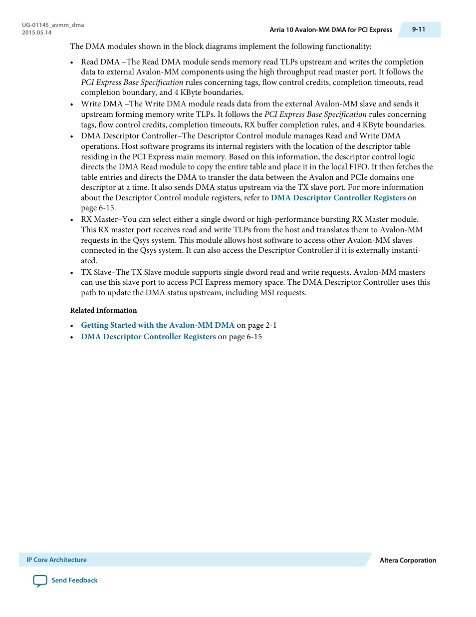 Altera Arria 10 Avalon-MM DMA User Manual | Page 123 / 133
