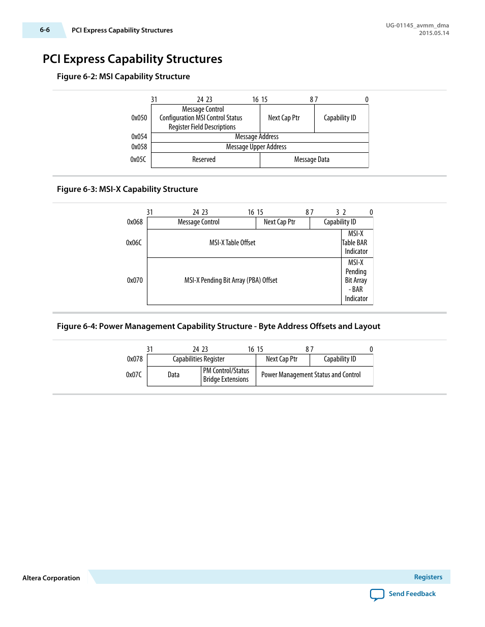 Pci express capability structures, Pci express capability structures -6 | Altera Arria 10 Avalon-MM DMA User Manual | Page 75 / 133