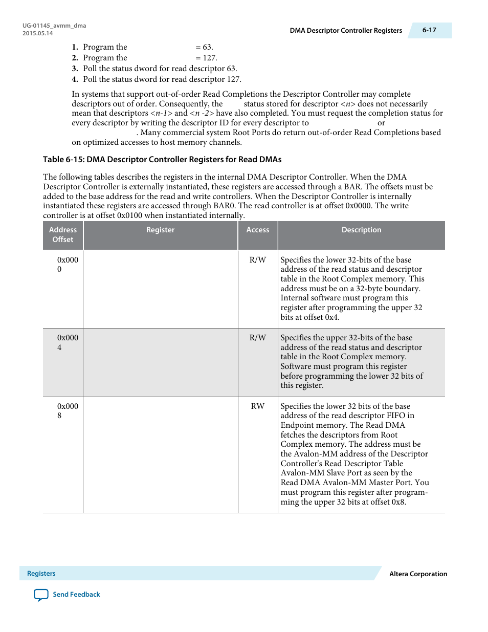 Altera Arria 10 Avalon-MM DMA User Manual | Page 86 / 133