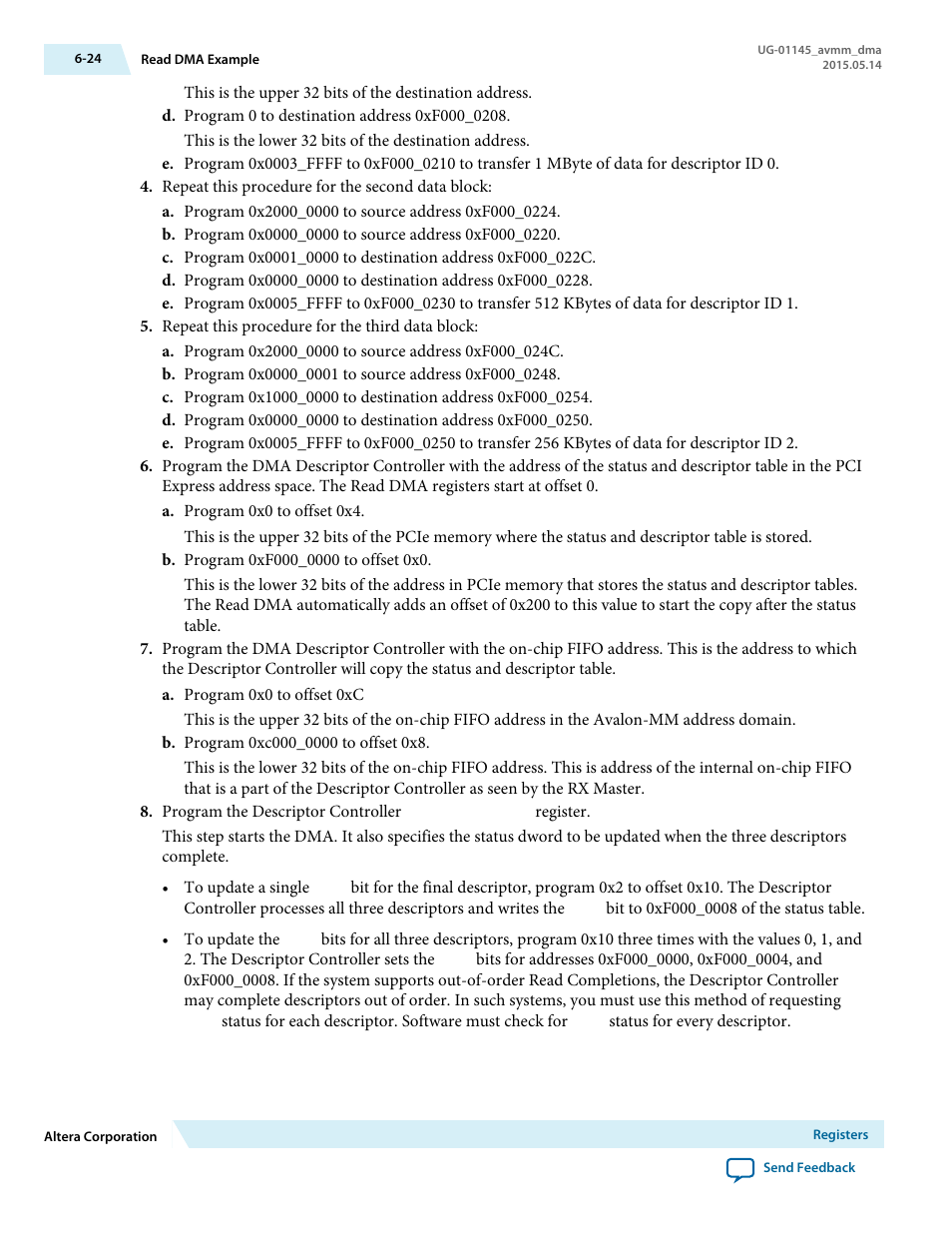 Altera Arria 10 Avalon-MM DMA User Manual | Page 93 / 133