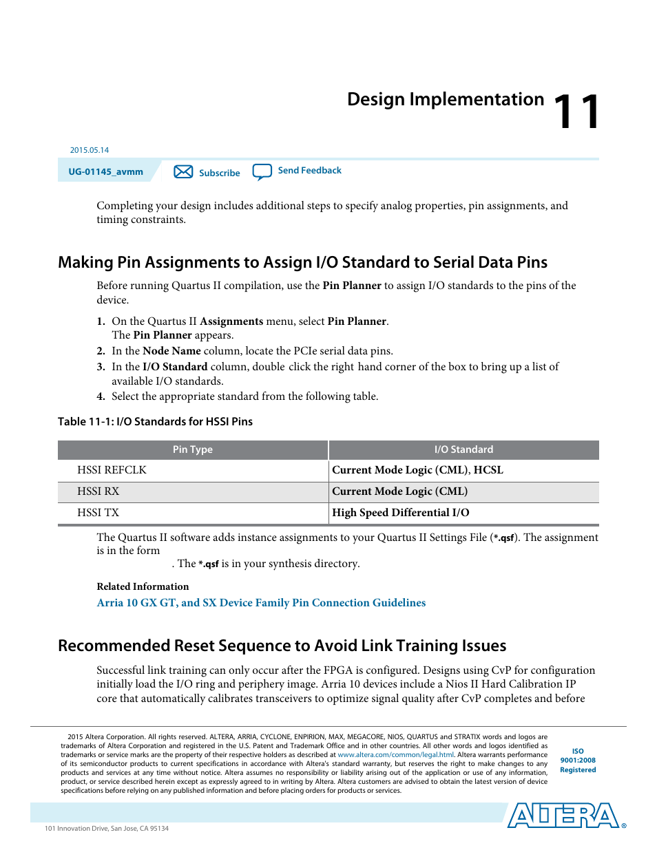 Design implementation, Design implementation -1 | Altera Arria 10 Avalon-MM User Manual | Page 141 / 212